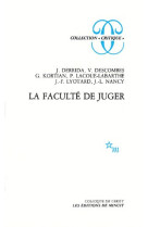 FACULTE DE JUGER