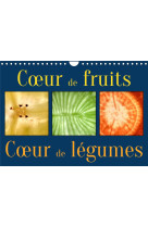 COEUR DE FRUITS COEUR DE LEGUMES (CALENDRIER MURAL 2024 DIN A4 HORIZONTAL) : ZOOMEZ SUR LES FRUITS ET LEGUMES DE VOTRE CUISINE, DECOUVREZ-Y DE SOMPTUEUX MOTIFS CACHES. (CALENDRIER MENSUEL, 14 PAGES )