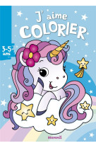 J-AIME COLORIER (3-5 ANS) (LICORNE SUR FOND BLEU)