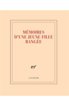 CAHIER MEMOIRES D-UNE JEUNE FILLE RANGEE (PAPETERIE)