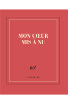 Carnet carré "Mon coeur mis à nu" (papeterie)