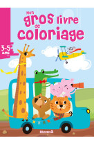 Mon gros livre de coloriage (Autobus bleu et animaux)