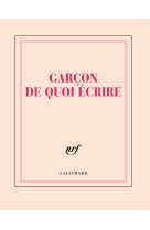 Carnet carré "Garçon de quoi écrire" (papeterie)