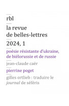 Revue de Belles Lettres 2024, 1 - Poètes d'ukraine, du bélar