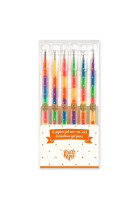 6 STYLOS GEL ARC EN CIEL