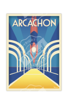 AFFICHES MARCEL SMALL EDITION - ARCACHON JET?E THIERS 30CM X 40CM 350 G/M?