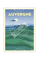 AFFICHESAUVERGNE LES VOLCANS 50X70CM 350 G/M?