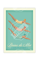 AFFICHES MARCEL SMALL EDITION - BAINS DE MER C?TE ATLANTIQUE 30CM X 40CM 350 G/M?