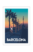 AFFICHES MARCEL SMALL EDITION - BARCELONA PASSEIG DE COLLOMB 30CM X 40CM 350 G/M?