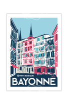 AFFICHES MARCEL SMALL EDITION - BAYONNE RUE ARGENTERIE 30CM X 40CM 350 G/M?