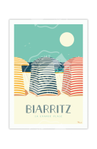 AFFICHES MARCEL SMALL EDITION - BIARRITZ LES TENTES 30CM X 40CM 350 G/M?