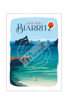 AFFICHES MARCEL SMALL EDITION -BIARRITZ PORT VIEUX 30CM X 40CM 350 G/M?