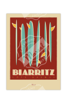 AFFICHE BIARRITZ SURFBOARDS 50CM X 70CM  250 G/M?