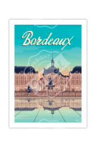 AFFICHES MARCEL SMALL EDITION - BORDEAUX PLACE DE LA BOURSE  30CM X 40CM 350 G/M?