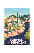 AFFICHE BORMES-LES-MIMOSAS - 30X40CM 350 G/M²