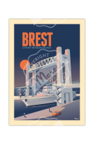 AFFICHES BREST LE PONT DE RECOUVRANCE 50X70CM  350 G/M?