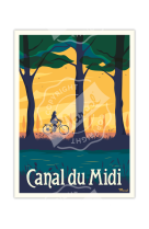 AFFICHES MARCEL SMALL EDITION - CANAL DU MIDI LE VELO-  30X40CM 350 G/M?