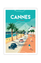 AFFICHES CANNES LA CROISETTE 50X70CM 350 G/M²