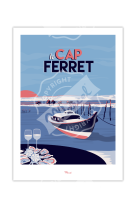 AFFICHES MARCEL SMALL EDITION - CAP FERRET LE MIMBEAU 30CM X 40CM 350 G/M?