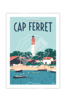 AFFICHES MARCEL SMALL EDITION - CAP FERRET LE PHARE  30CM X 40CM 350 G/M?