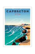 AFFICHE CAPBRETON LA PISTE 30X40CM