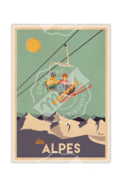 AFFICHES MARCEL SMALL EDITION - CLASSICS WINTER ALPES - LE T?L?SI?GE  30X40CM 350 G/M?