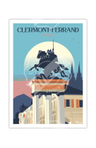 AFFICHE CLERMONT-FERRAND AUVERGNE 30X40CM