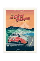 AFFICHES C?TE BASQUE LA CORNICHE  50X70CM 350 G/M?