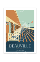 AFFICHES MARCEL SMALL EDITION - DEAUVILLE LES PLANCHES 30CM X 40CM 350 G/M²