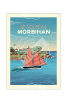 AFFICHES MARCEL SMALL EDITION - GOLFE DU MORBIHAN PORT NAVALO 30CM X 40CM 350 G/M²