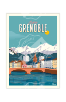 AFFICHE GRENOBLE ISERE 30X40CM