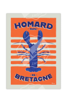 AFFICHES HOMARD BLEU DE BRETAGNE 50X70CM  350 G/M?