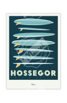 AFFICHES MARCEL SMALL EDITION - HOSSEGOR SURFBOARDS 30CM X 40CM 350 G/M?