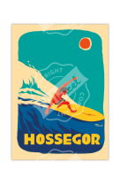 AFFICHE HOSSEGOR SURFEUR 50X70CM