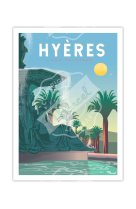 AFFICHE MARCEL - HYERES LES PALMIERS 30CM X 40CM