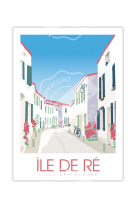 AFFICHES MARCEL SMALL EDITION - ILE DE RE L-ÏLE AUX FLEURS 30CM X 40CM 350 G/M²