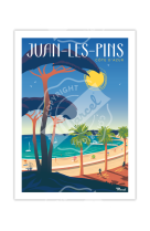 AFFICHE JUAN LES PINS 30X40CM