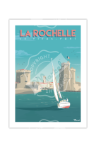 AFFICHES MARCEL SMALL EDITION - LA ROCHELLE VIEUX PORT 30CM X 40CM 350 G/M?