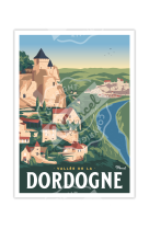 AFFICHES MARCEL SMALL EDITION - LA VALLEE DE LA DORDOGNE 30CM X 40CM 350 G/M²