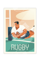 AFFICHES MARCEL SMALL EDITION - LE RUGBY -  30CM X 40CM 350 G/M?