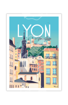 AFFICHES LYON LE VIEUX LYON  50X70CM 350 G/M²