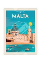 AFFICHES MARCEL SMALL EDITION - MALTA SOUVENIRS FROM VALLETTA  30CM X 40CM 350 G/M?