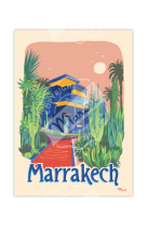 AFFICHES MARRAKECH LE JARDIN MAJORELLE 50X70CM 350 G/M?