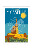 AFFICHES MARSEILLE LA BONNE MERE 50X70