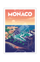 AFFICHE MARCEL MONACO 30CM X 40CM