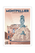 AFFICHES MONTPELLIER PLACE DE LA COMÉDIE  350 G/M²