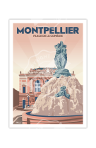 AFFICHES MARCEL - MONTPELLIER 30CM X 40CM 350 G/M²