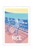 AFFICHES NICE LA PROMENADE DES ANGLAIS 350 G/M²