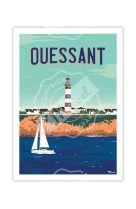 AFFICHES OUESSANT PHARE DU CR?AC-H  50X70CM 350 G/M?