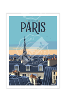 AFFICHE MARCEL PARIS LES TOITS